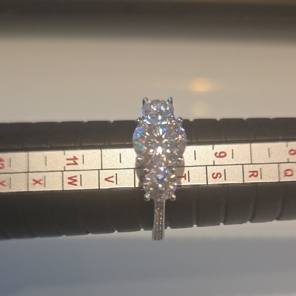 Sterling Silver Moissante Ring